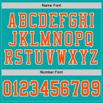 Custom Aqua Orange White Mesh Football Jersey - Personalized Design 3 Personalized Aqua Orange-White Mesh Football Jersey