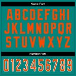 Custom Personalized Football Jersey Aqua Orange-White Mesh with Name & Number - Team Fashion Personalized Aqua Orange-White