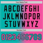 Custom Name Number Aqua Pink-Black Gradient Fashion Baseball Jersey - Personalized Team Apparel Personalized Aqua Pink-Black