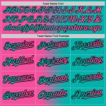 Custom Name Number Aqua Pink-Black Gradient Fashion Baseball Jersey - Personalized Team Apparel Personalized Aqua Pink-Black