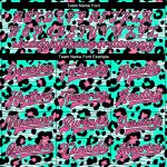 Personalized Leopard Print 3D Bomber Varsity Jacket Aqua Pink Black Full-Snap Personalized Aqua Pink-Black Leopard Print