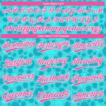 Custom Name and Number Authentic Baseball Jersey - Personalized Aqua Pink-White 3D Pattern Design Personalized Aqua Pink-White