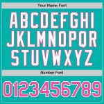 Custom Name and Number Baseball Jersey - Personalized Aqua Pink-White Gradient 3D Pattern Twinkle Star Design Personalized