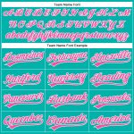 Custom Name and Number Aqua Pink-White Authentic Baseball Jersey - Personalized Team Gear Personalized Aqua Pink-White Authentic