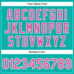 Personalized Aqua Pink White Baseball Jersey for Men and Women - Custom Team Sportswear Personalized Aqua Pink-White Baseball