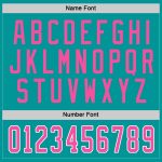 Custom Hockey Jersey Aqua Pink White - Personalized Team Name & Number Personalized Aqua Pink-White Hockey Jersey Team Custom
