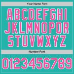 Custom Aqua Pink-White Baseball Jersey with Personalized Name and Number - Authentic Team Apparel Personalized Aqua Pink-White