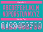Custom Personalized Football Jersey for Team - Aqua Pink White Mesh Drift with Name and Number Personalized Aqua Pink-White