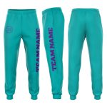 Aqua Purple Personalized Fleece Joggers for Women | Cozy Sweatpants Personalized Aqua Purple Fleece Jogger Sweatpants