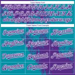 Personalized 3D Abstract Brush Stroke Baseball Jersey in Aqua Purple and White Personalized Aqua Purple-White 3D Abstract