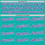 Personalized Twinkle Star Baseball Jersey in Aqua Purple-White 3D Gradient Style Personalized Aqua Purple-White 3D Gradient