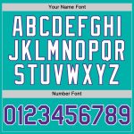 Custom Name and Number Baseball Jersey - Personalized 3D Twinkle Star Gradient Aqua Purple-White Design Personalized Aqua