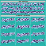 Personalized Custom Aqua Purple White Baseball Jersey for Men and Women Personalized Aqua Purple-White Line Baseball Jersey