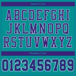 Personalized Aqua Purple White Football Jersey - Authentic Mesh Style Personalized Aqua Purple-White Mesh Authentic Football