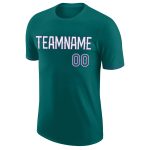 Personalized Aqua Purple and White Performance T-Shirt for Men and Women Personalized Aqua Purple-White Performance T-Shirt