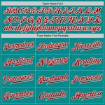 Personalized Aqua Red White Baseball Jersey for Men and Women, Custom Team Apparel Personalized Aqua Red-White Baseball Jersey