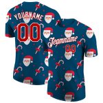 Personalized Red White Aqua Christmas 3D Performance T-Shirt for Holidays Personalized Aqua Red-White Christmas 3D Performance