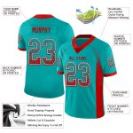 Personalized Aqua Red White Mesh Football Jersey for Drift Fashion Fans Personalized Aqua Red-White Mesh Drift Fashion Football