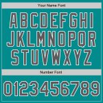 Personalized Aqua Baseball Jersey in Steel Gray and White - Custom Sports Apparel Personalized Aqua Steel Gray-White Baseball