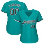 Personalized Aqua Baseball Jersey in Steel Gray and White - Custom Sports Apparel Personalized Aqua Steel Gray-White Baseball