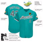 Personalized Aqua Baseball Jersey in Steel Gray and White - Custom Sports Apparel Personalized Aqua Steel Gray-White Baseball