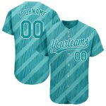 Personalized Aqua Teal White 3D Baseball Jersey - Custom Team Apparel, Unique Sports Wear Personalized Aqua Teal-White 3D