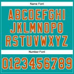 Custom Name and Number Personalized Aqua Texas Orange-White Authentic Football Jersey Mesh Personalized Aqua Texas Orange-White