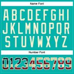 Personalized Aqua Vintage USA Flag Hockey Lace Neck Jersey - Black and Cream Personalized Aqua Vintage USA Flag Black-Cream