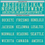 Personalized Vintage USA Flag Football Jersey - Custom Team Name & Number, Aqua Cream Mesh Authentic Design Personalized