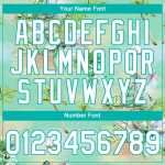 Custom 3D Pattern Hawaii Palm Trees Performance T-Shirt with Name and Number - Personalized Aqua White Design Personalized