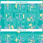 Custom Name Number Hawaii Style Pineapple Performance T-Shirt 3D Aqua White Design Personalized Aqua White 3D Pattern Design