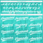 Custom Name and Number Personalized Aqua White 3D Pattern Softball Jersey Unisex Two-Button Design Personalized Aqua White