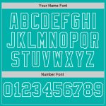 Custom Name and Number Personalized Aqua White-Aqua Pinstripe Fashion Baseball Jersey - Authentic Design Personalized Aqua