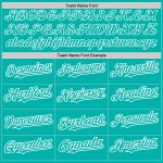 Custom Name and Number Personalized Aqua White-Aqua Pinstripe Fashion Baseball Jersey - Authentic Design Personalized Aqua