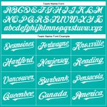 Custom Name and Number Authentic Baseball Jersey - Personalized Aqua White Team Jersey Personalized Aqua White Authentic