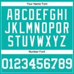 Custom Name and Number Authentic Baseball Jersey - Personalized Aqua White Team Jersey Personalized Aqua White Authentic