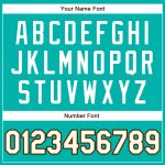 Custom Name and Number Authentic Baseball Jersey - Personalized Aqua White Bay Orange-Black Team Jersey Personalized Aqua