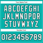 Custom Name and Number Personalized Aqua White Black Baseball Jersey - Authentic Team Apparel Personalized Aqua White-Black
