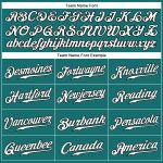 Custom Name and Number Personalized Aqua White-Black Sleeveless Baseball Jersey Authentic Personalized Aqua White-Black Authentic