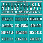 Personalized Authentic Football Jersey in Aqua White-Black Mesh for Ultimate Fan Gear Personalized Aqua White-Black Mesh