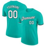 Personalized Aqua Performance T-Shirt - White and Black Color Options Personalized Aqua White-Black Performance T-Shirt