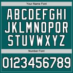 Custom Team Name & Number Performance T-Shirt - Aqua White-Black Personalized Tee for Sports & Activities Personalized Aqua