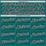 Custom Team Name & Number Performance T-Shirt - Aqua White-Black Personalized Tee for Sports & Activities Personalized Aqua