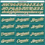 Custom Name and Number Personalized Aqua White-Gold Baseball Jersey - Sleeveless Team Sportswear Personalized Aqua White-Gold