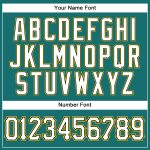 Custom Name and Number Personalized Aqua White-Gold Baseball Jersey - Sleeveless Team Sportswear Personalized Aqua White-Gold