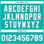 Custom Name and Number Personalized Authentic Baseball Jersey in Aqua White-Gray Personalized Aqua White-Gray Authentic Baseball