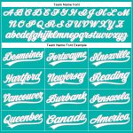 Custom Name and Number Personalized Authentic Baseball Jersey in Aqua White-Gray Personalized Aqua White-Gray Authentic Baseball