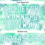 Custom Name Number Aqua White Halo Dying Rose 3D Pattern Bomber Varsity Letterman Jacket Personalized Aqua White Halo Dying