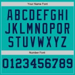 Custom Name and Number Personalized Aqua White Navy Pinstripe Baseball Jersey Authentic Fashion Team Personalized Aqua White-Navy