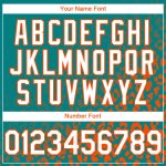 Personalized 3D Leopard Print Baseball Jersey in Aqua White-Orange Fade Fashion Design Personalized Aqua White-Orange 3D